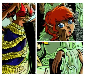 Details colorisation de couverture bd elfquest
