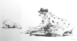 croquis-clown-et-peluche